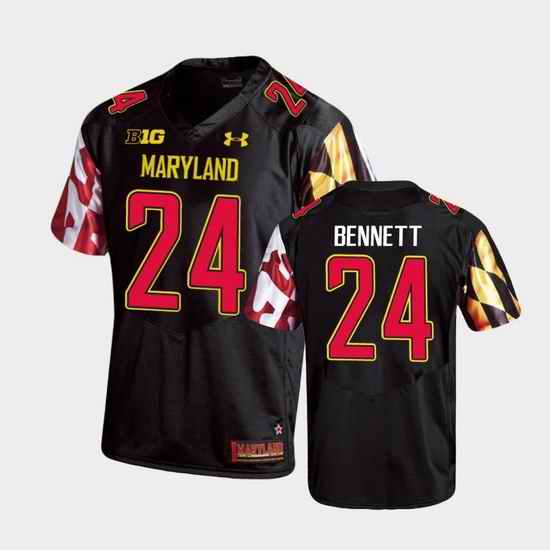 Men Maryland Terrapins Kenny Bennett Replica Black College Football Jersey
